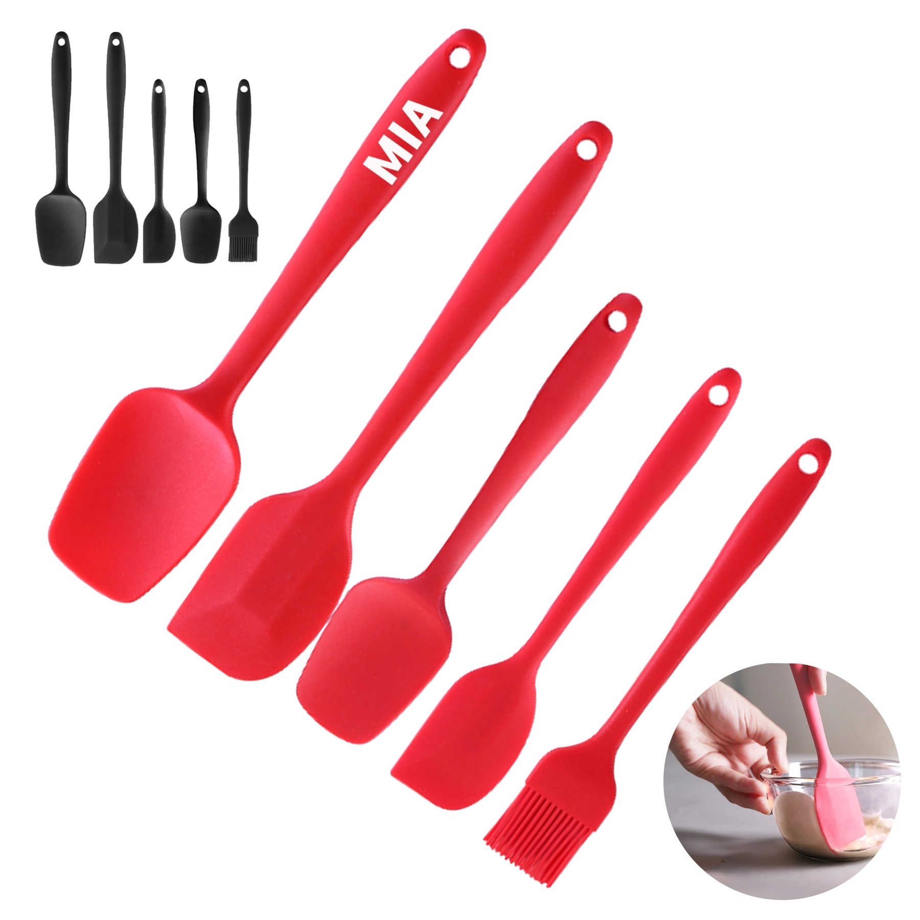 Food Grade Silicone Rubber Spatula Set 2