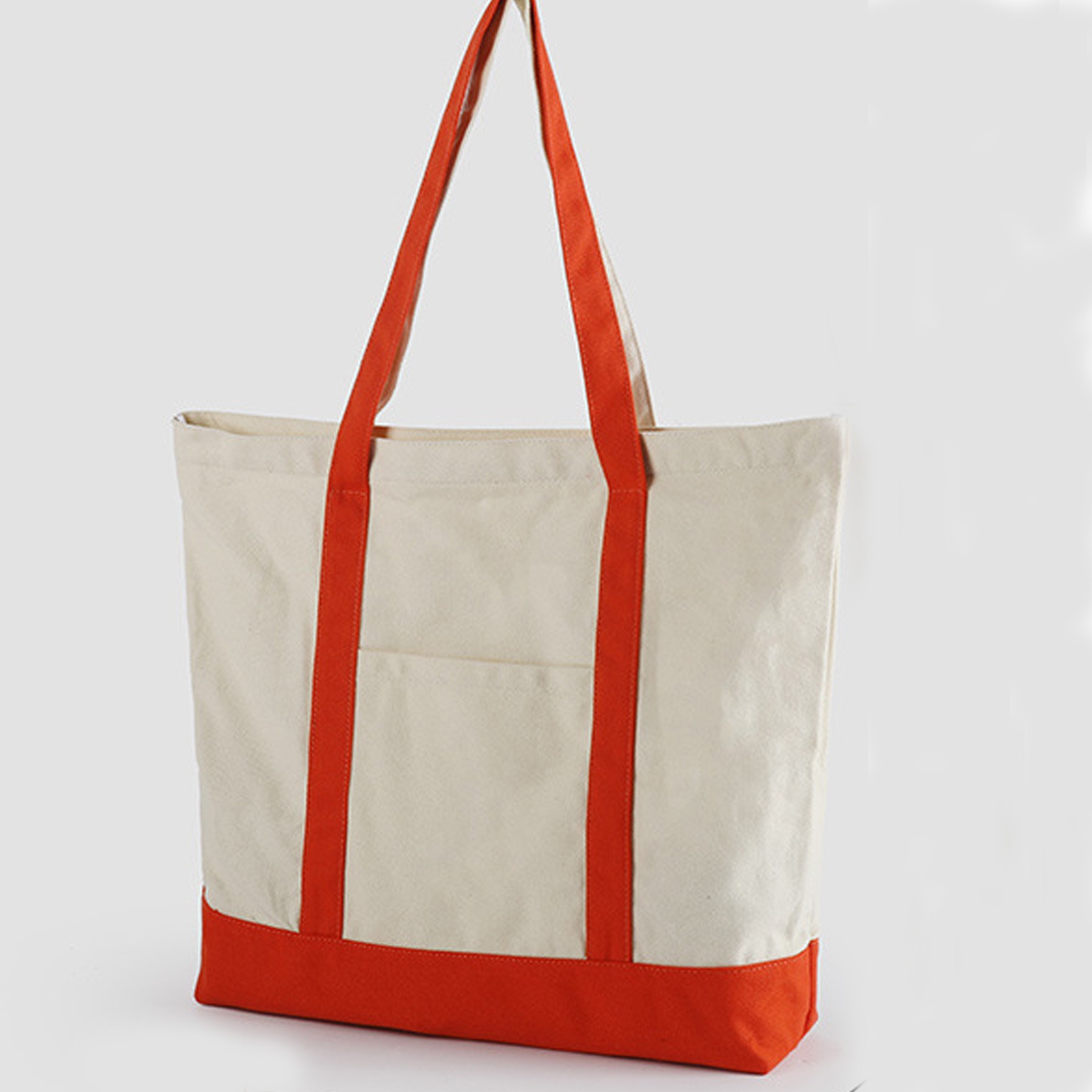 Large Size Value Canvas Tote Bag With Long Handles, custom tote bag with logo imprint 3