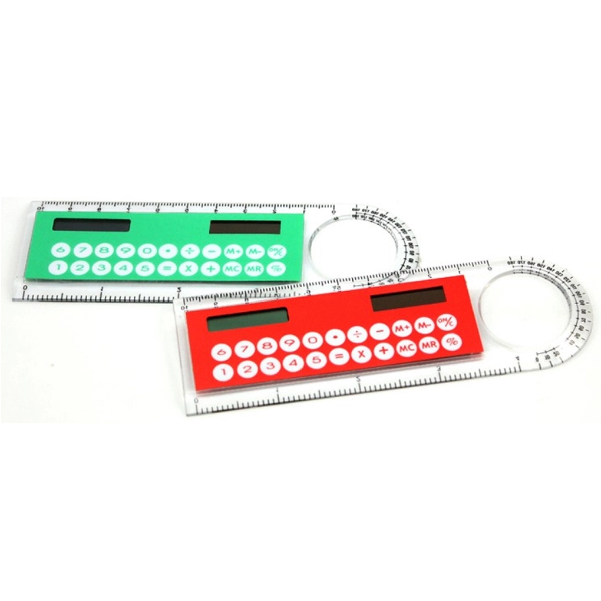Mini Solar Transparent Ruler Calculator with Magnifier 3