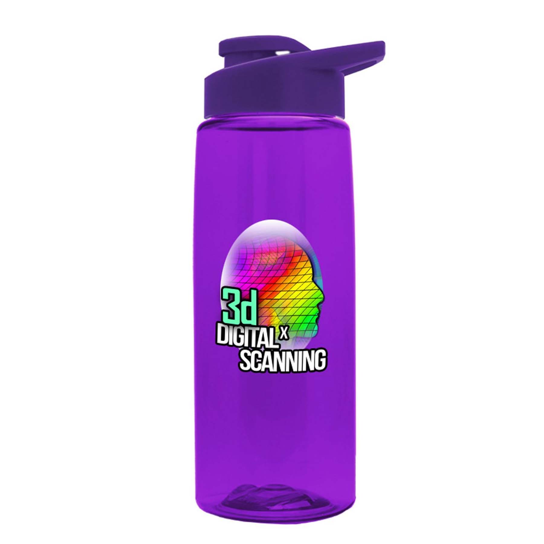 The Flair - 26 oz. Transparent Tritan Bottle with Drink thru and Digital Imprint 3
