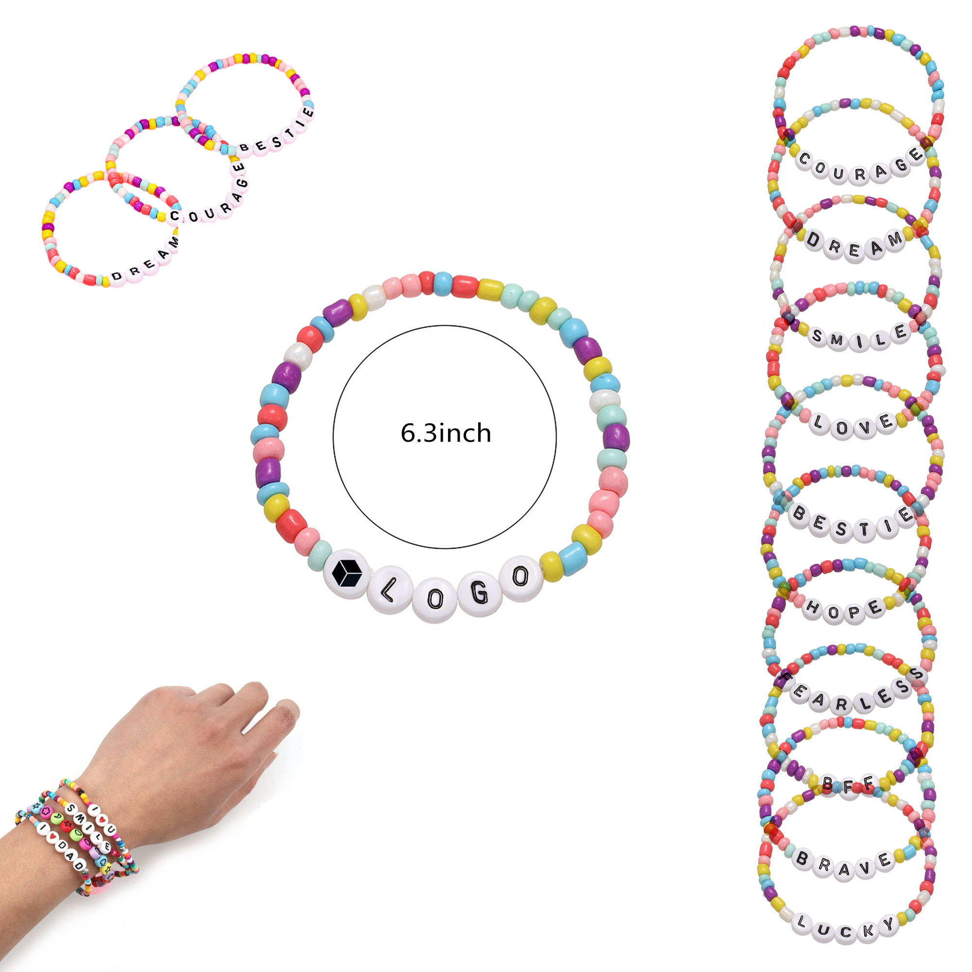Valentine's Day Stackable Clay Beaded Bracelets MOQ 300 2