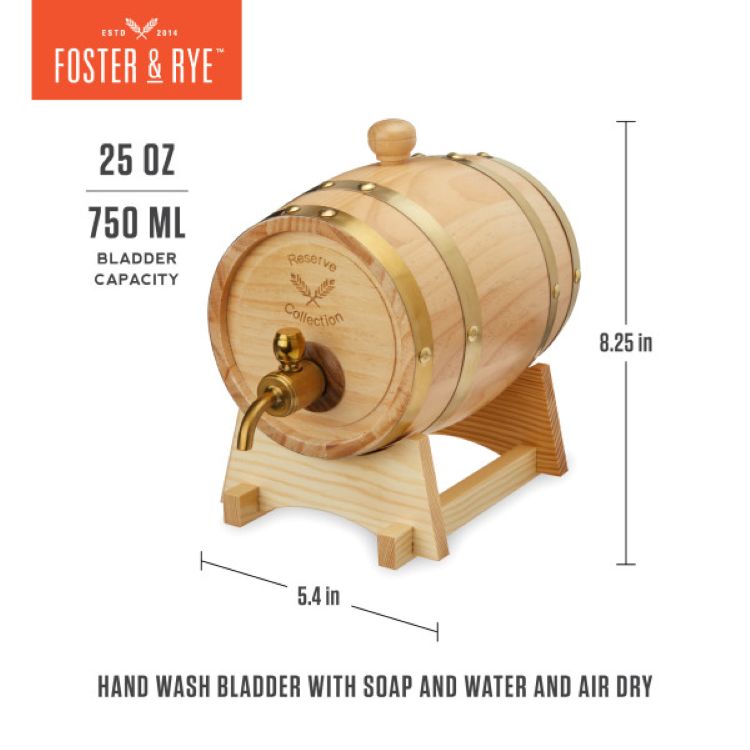 Foster & Rye™ Whiskey Barrel Drink Dispenser 1