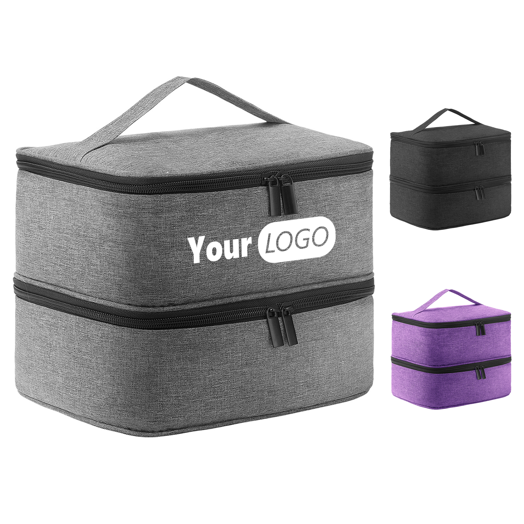 Oxford Double Layer Nail Polish Storage Make-up bag 1
