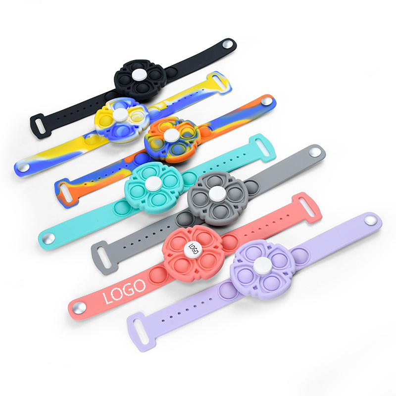 Stress Relief Pop Wristband Fidget Sensory Hand Finger Press Silicone Toy 7
