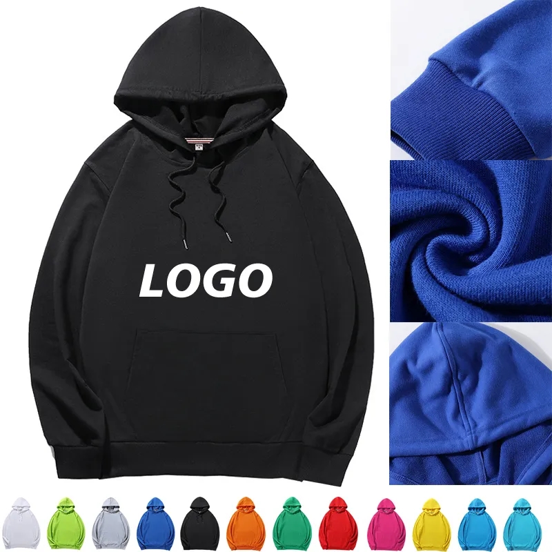 Fleece Hoodie Sweatshirt, custom hoodie or sweatshirt with logo imprint 3