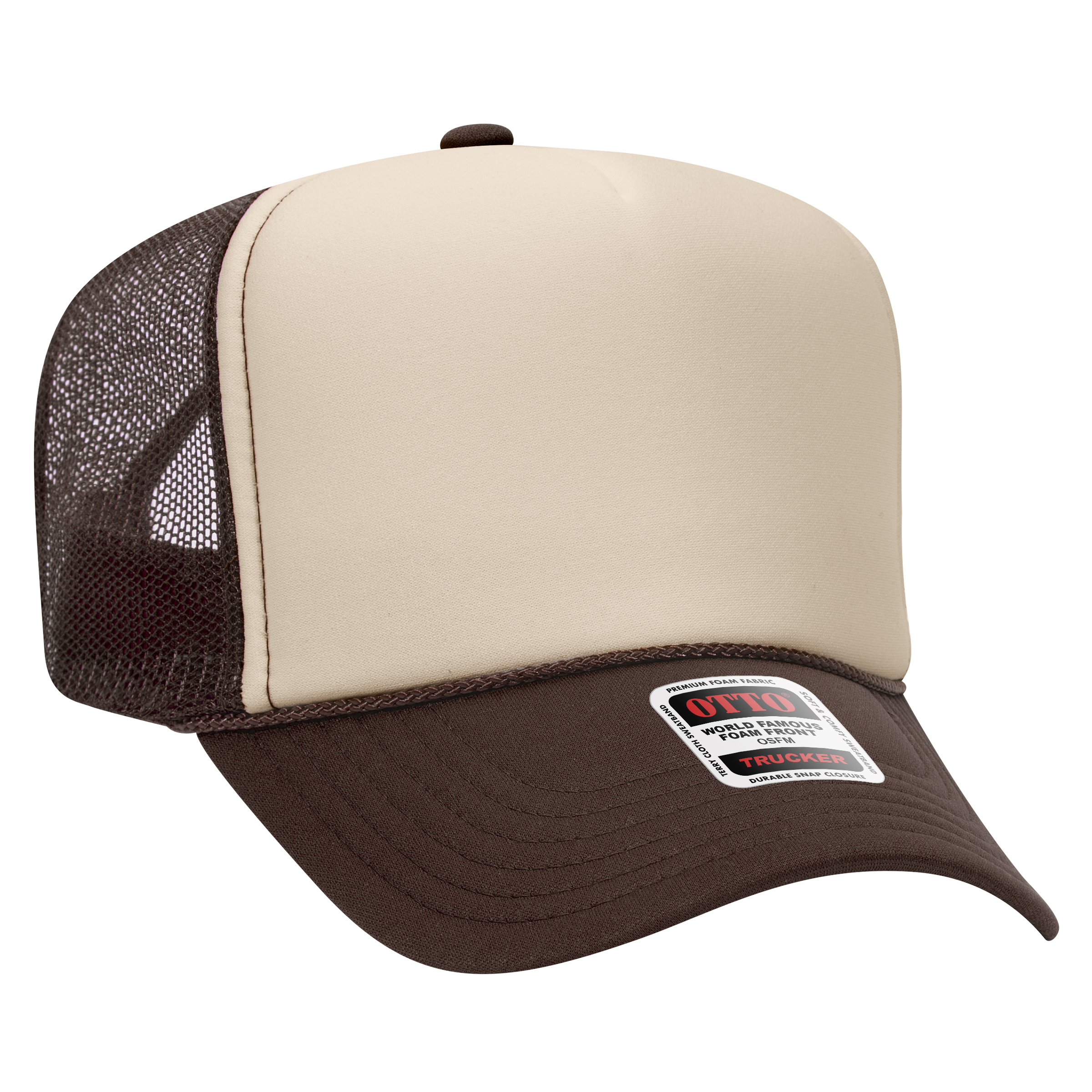 OTTO CAP® 5 Panel High Crown Mesh Back Trucker Hat 50
