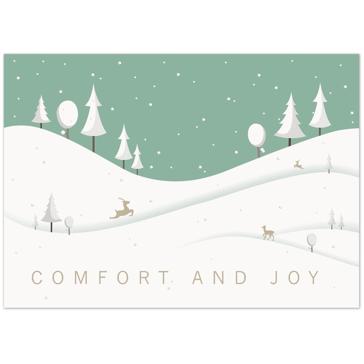 Classic Snow Hills Holiday Greeting Card 3