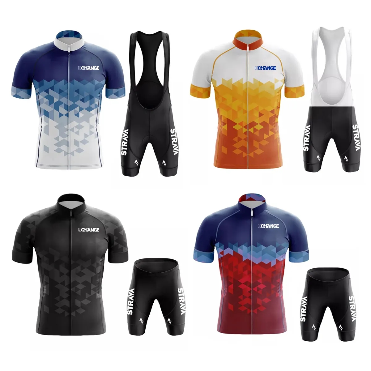 Breathable Cycling Jersey And Bib Shorts Set 2
