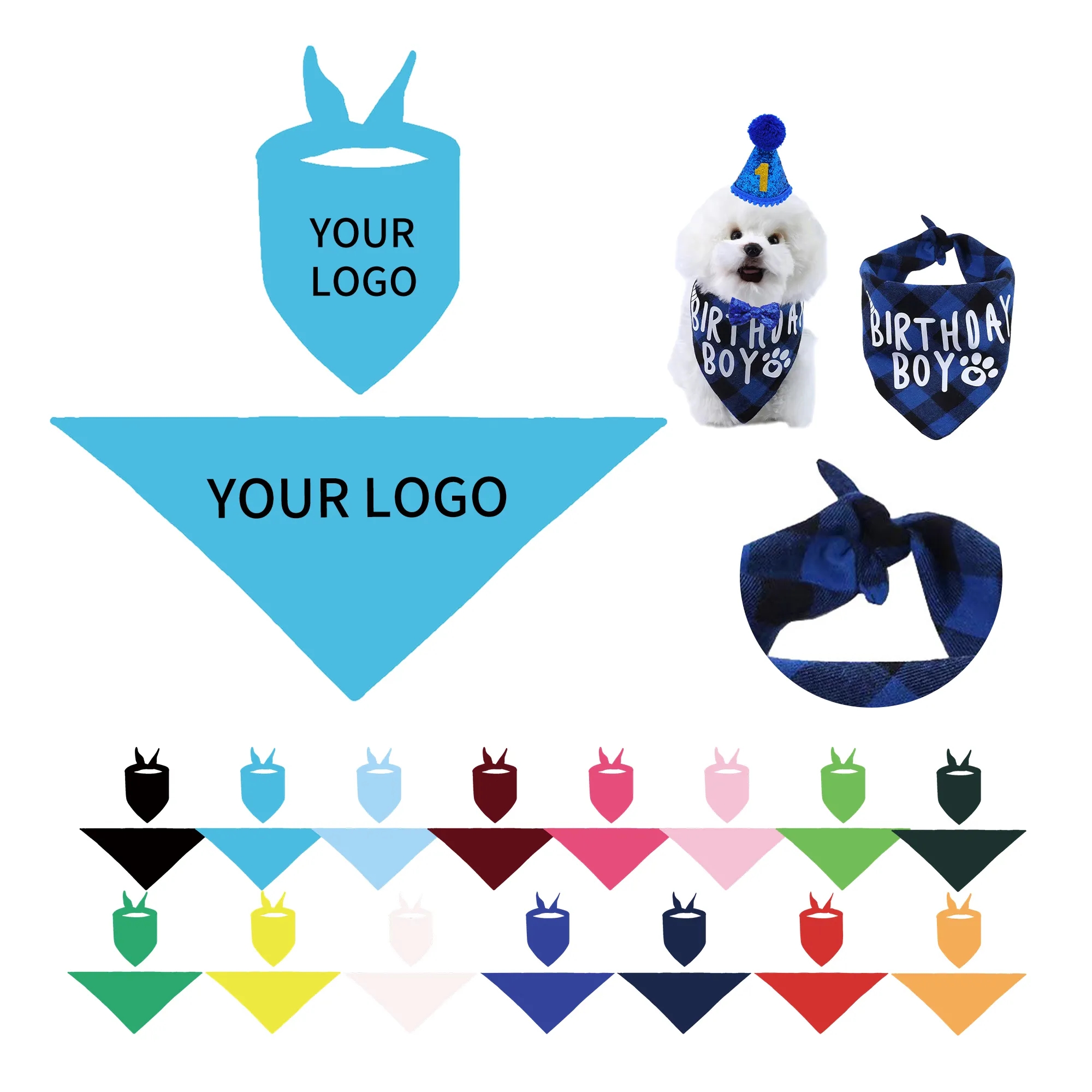 Pet Bandana Triangle Scarf Polyester 15