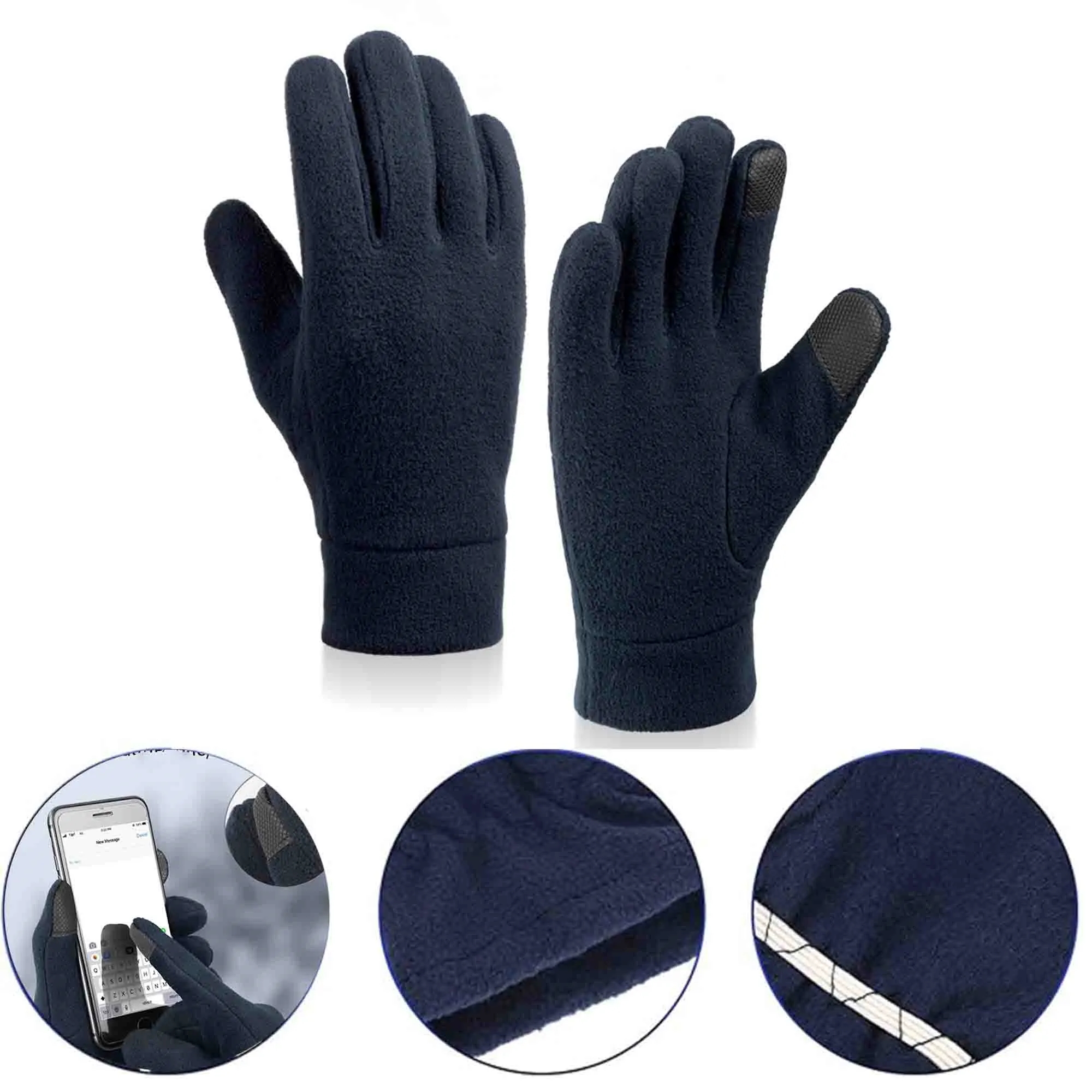 Winter ouch Screen Stretchy Fleece Gloves