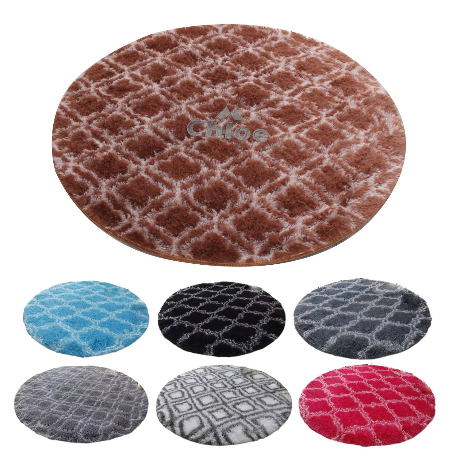 Home plush round carpet 2