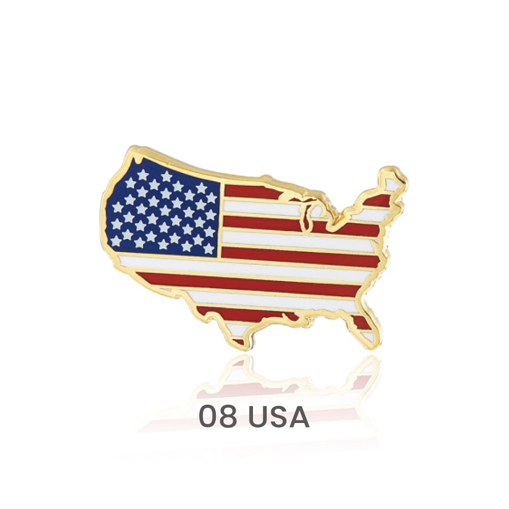 7/8 " Single Stock Flag Pins 14
