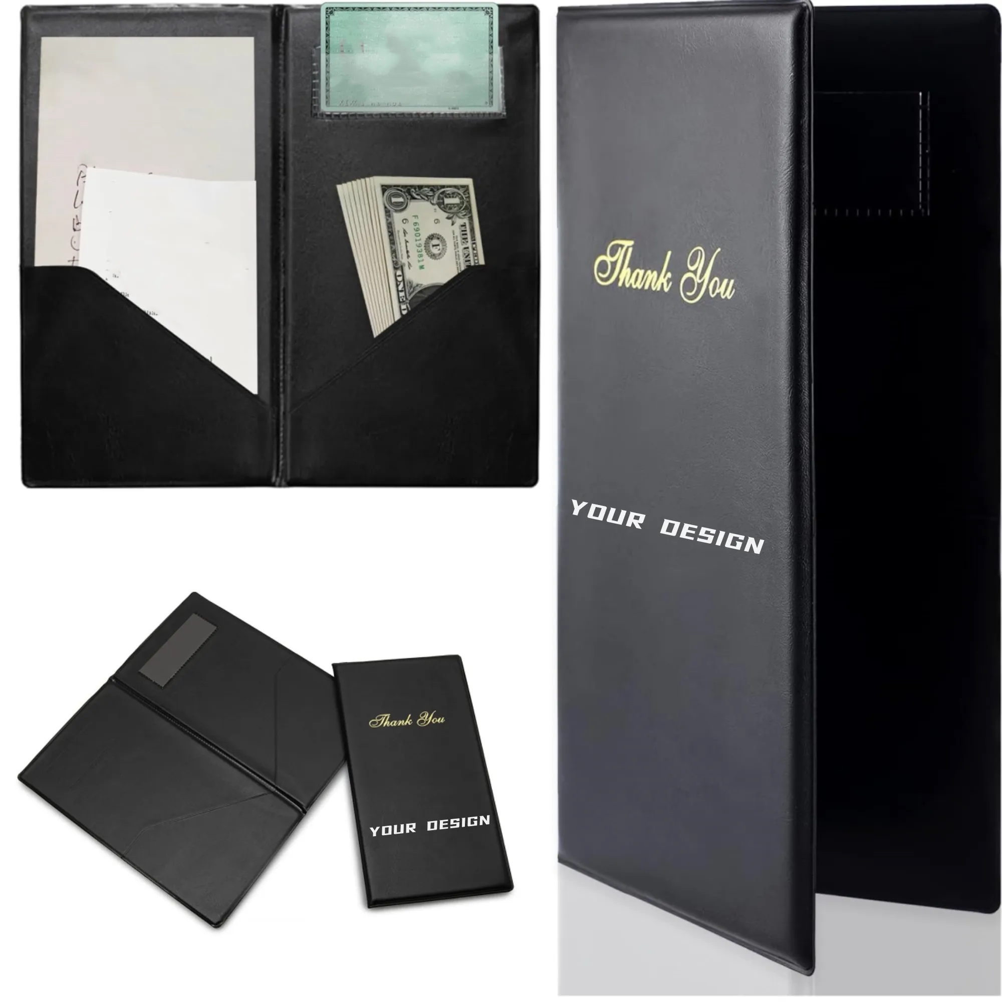 MOQ20 Restaurant Check Presenters With Card Holder 2