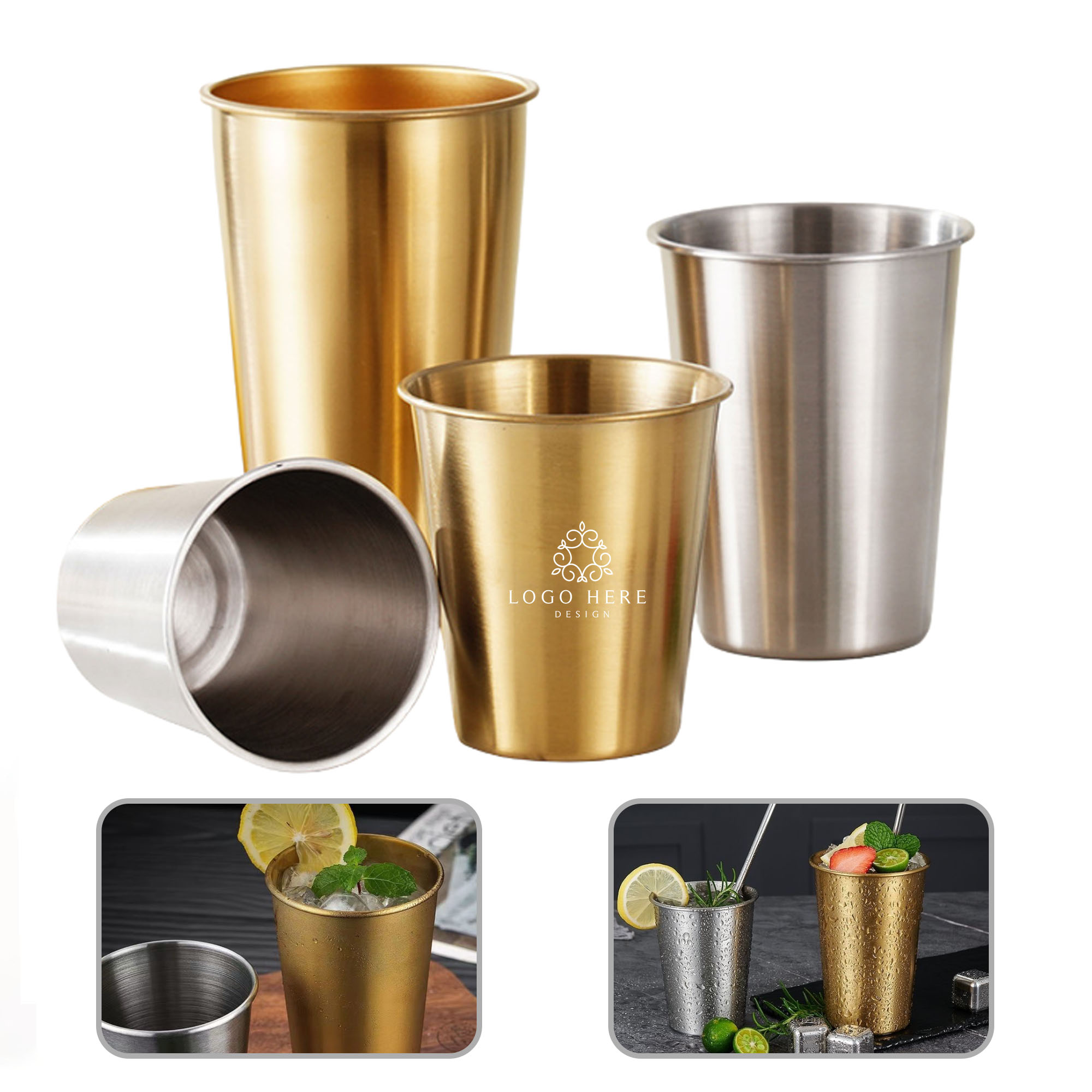 Custom 15 Oz Stainless Steel Pint Cup 2