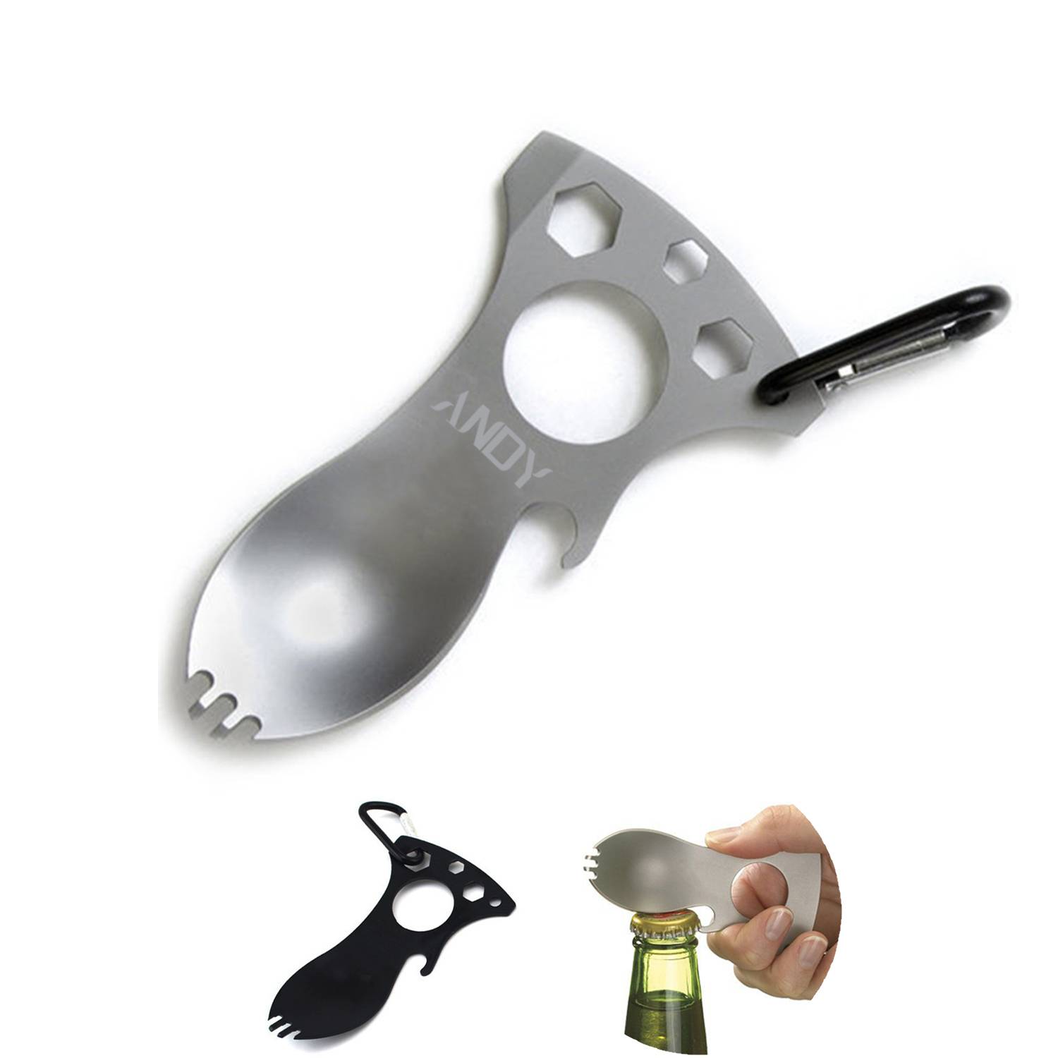 Multifunction Outdoor Camping Fork Spoon Opener 11