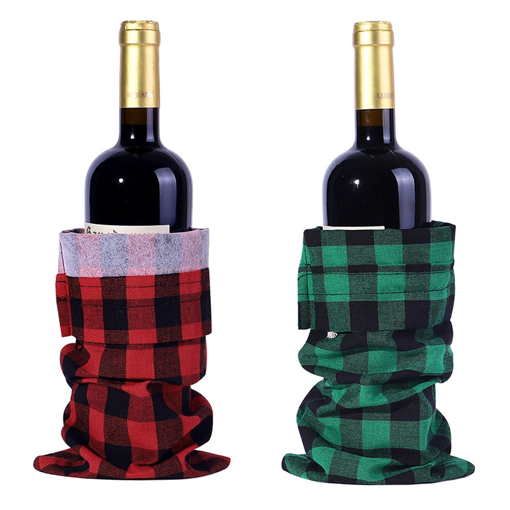 Burlap Wine Bottle Bags with Drawstring Party Favor 2