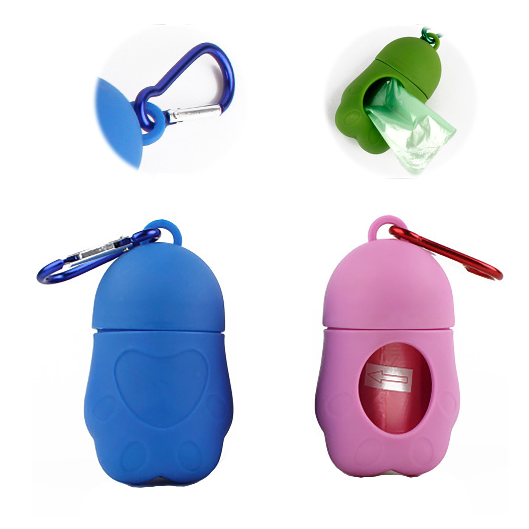 Feet Shape Portable Pet Garbage Bags 4