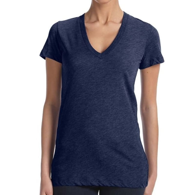 Bella Ladies Triblend Short-Sleeve Deep V-Neck T-Shirt 2