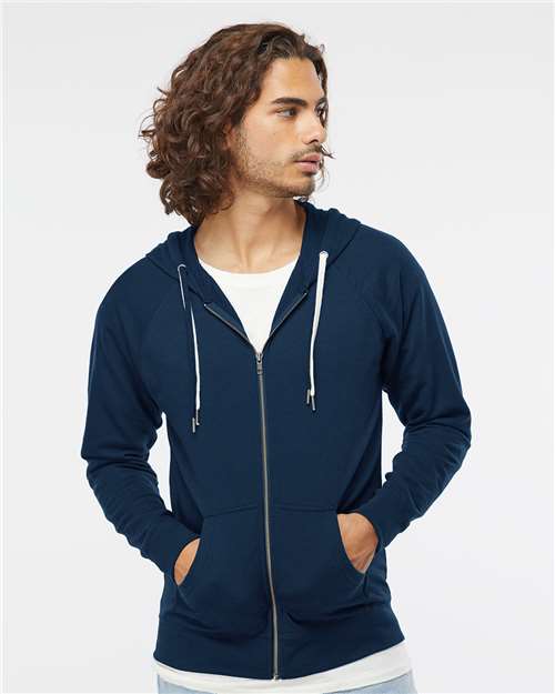 Unisex Icon Lightweight Loopback Terry Full-Zip Hooded Sweatshirt - SS1000Z 49
