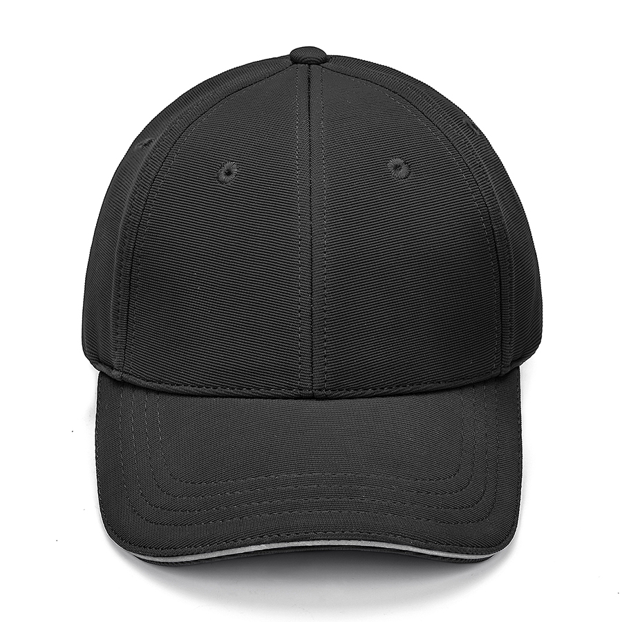 Stock Solid Color Polyester Ottoman 6 Panel Cap, Double 4