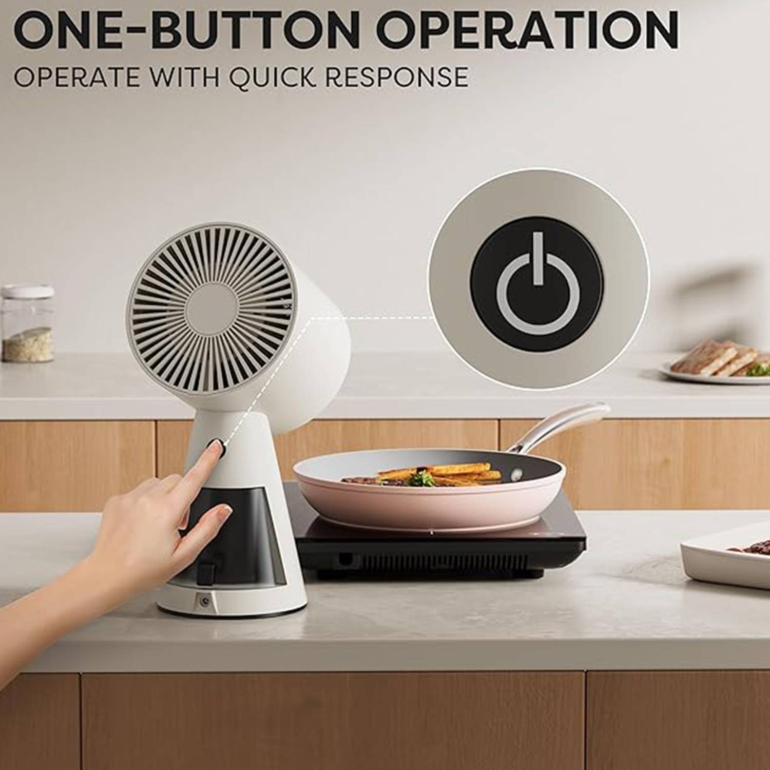 Desktop Range Hood with 2 Speed Exhaust Fan 3