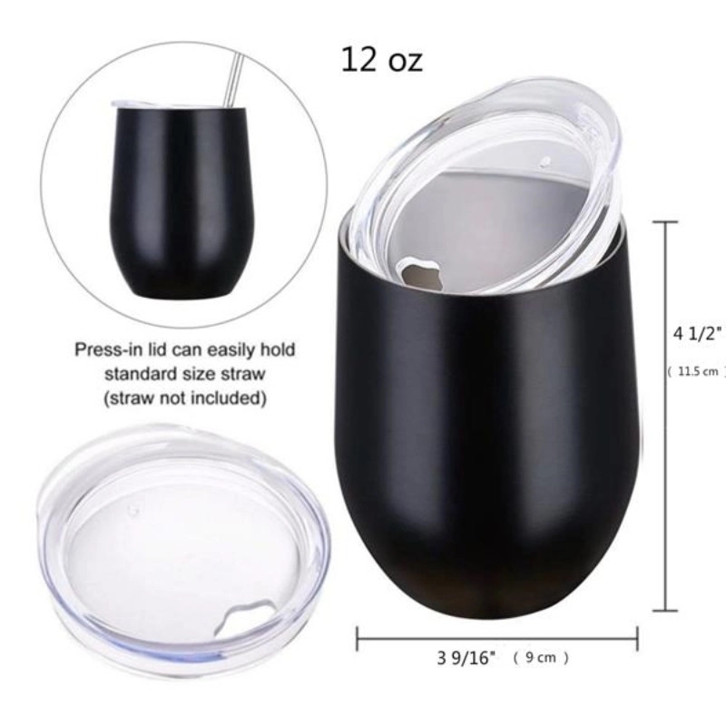 12 Oz Stainless Steel Wine Tumbler 4