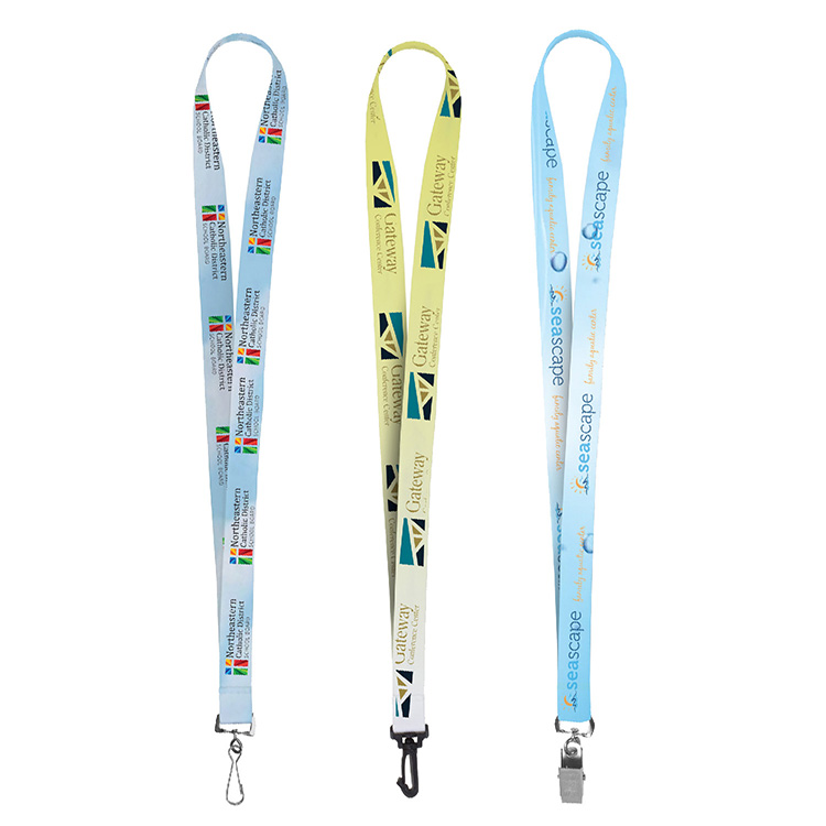 "OWEN RECYCLED" 3/4" Import Air Ship Recycled RPET Full Color Sublimation Lanyard