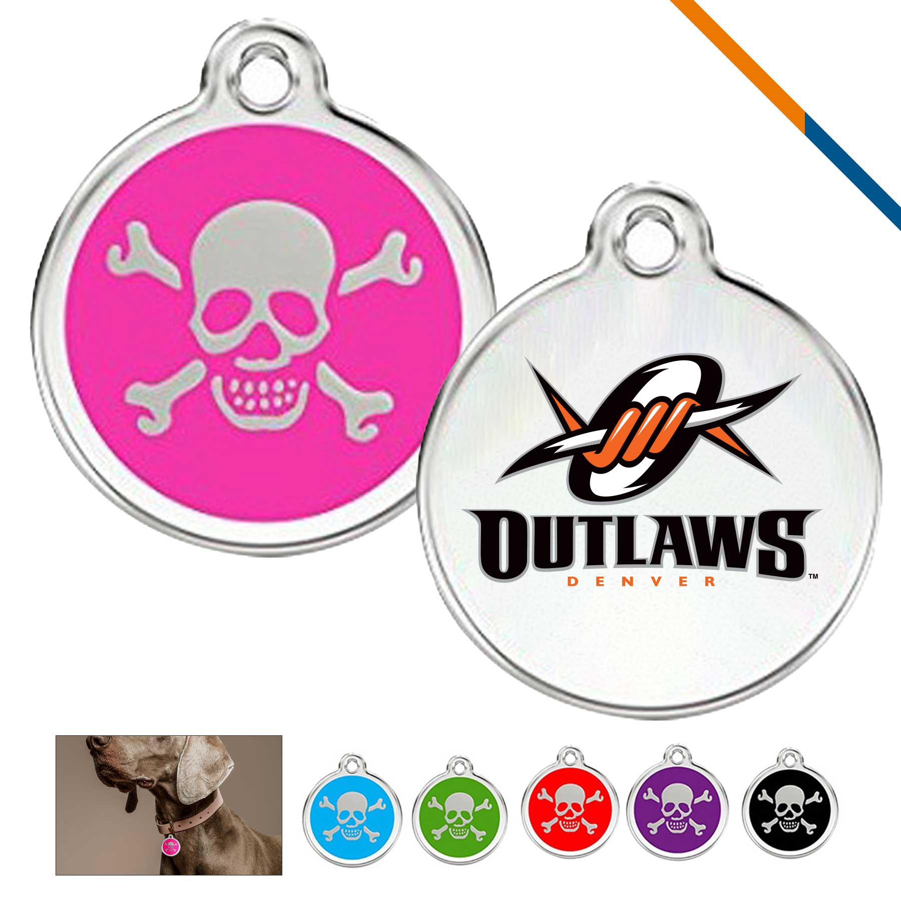 Ruby Skull Pet Tag 4