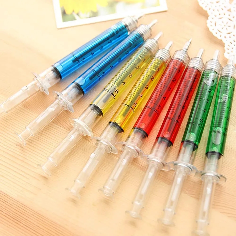 Syringe Highlighters Fluorescent Needle Watercolor Pen 1