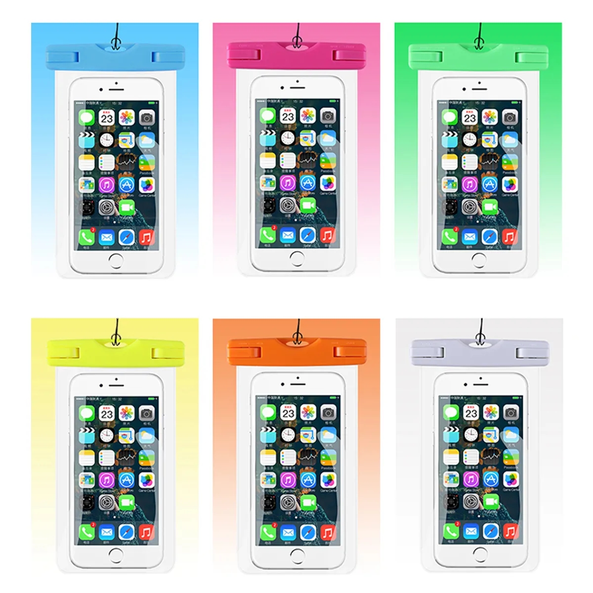 Waterproof Bags Cases W/ Strap Submersible Cellphones Cover 4