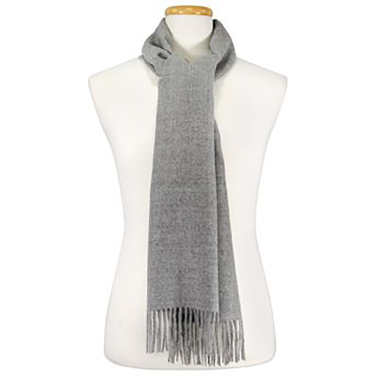 Light Gray 100% Alpaca Scarf 2