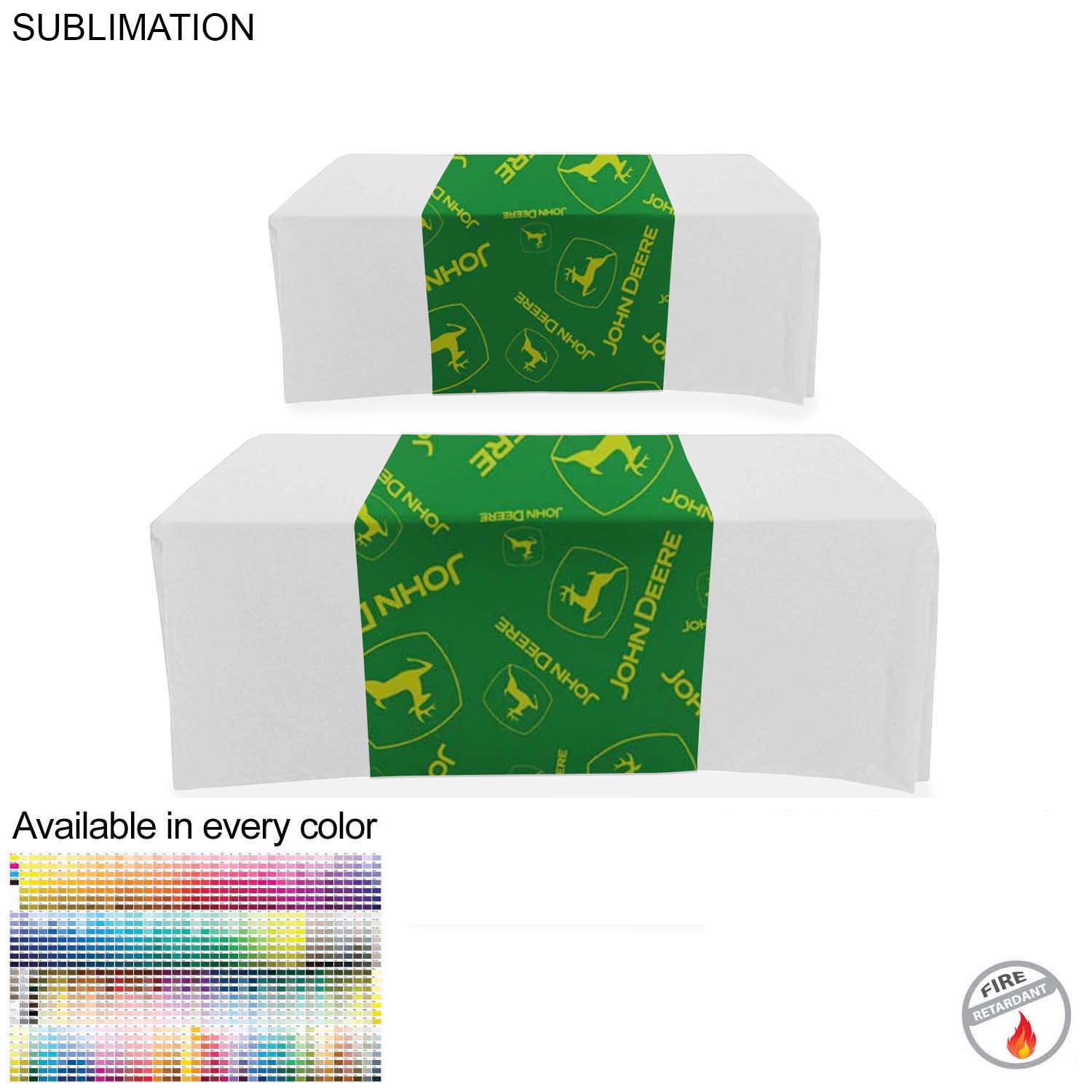 Sublimated Table Runner, 30x90, Covers Front, Top and Back 5