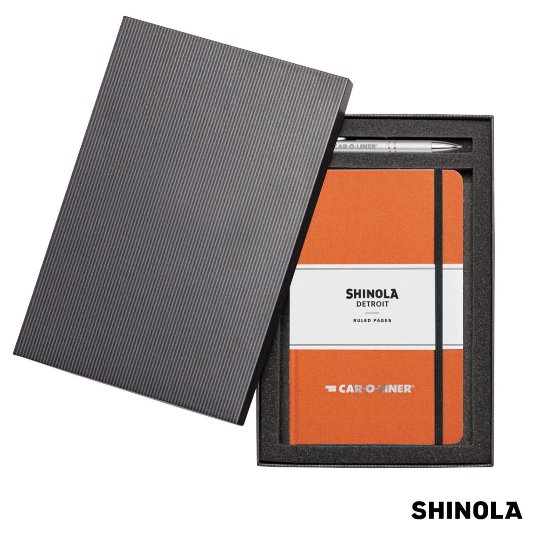 Shinola® HardCover Journal/Clicker Pen Gift Set - (M) 32