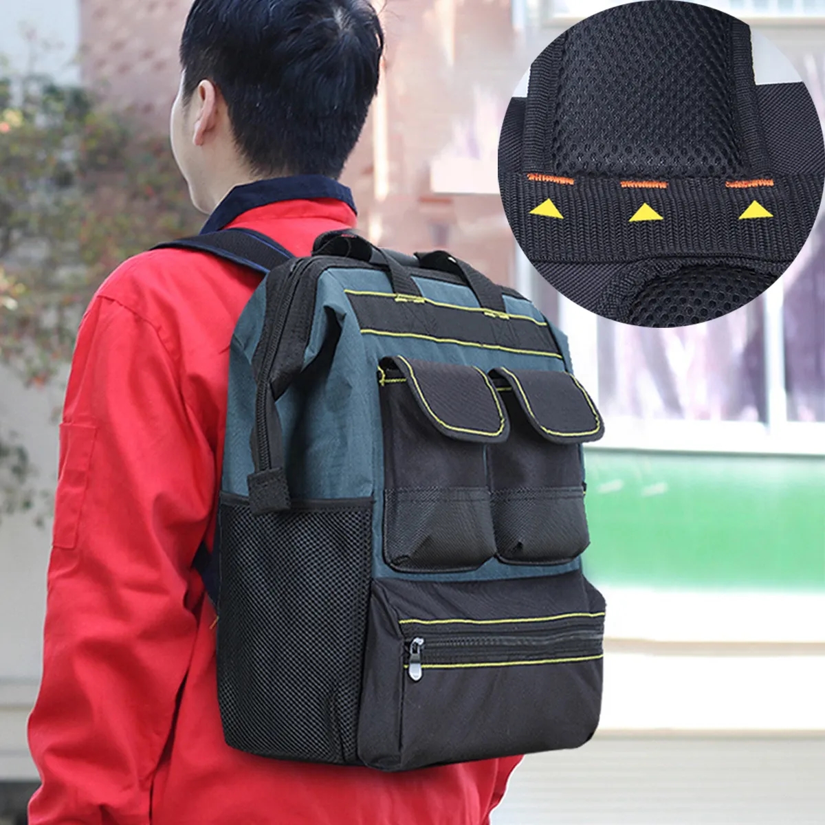 Multifunction Hardware Backpack Wear-Resistant Tool Bag Box 2