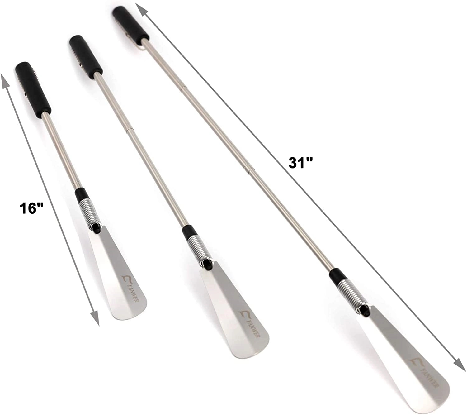 16" To 31" Adjustable Premium Long Handled Shoe Lifter 2