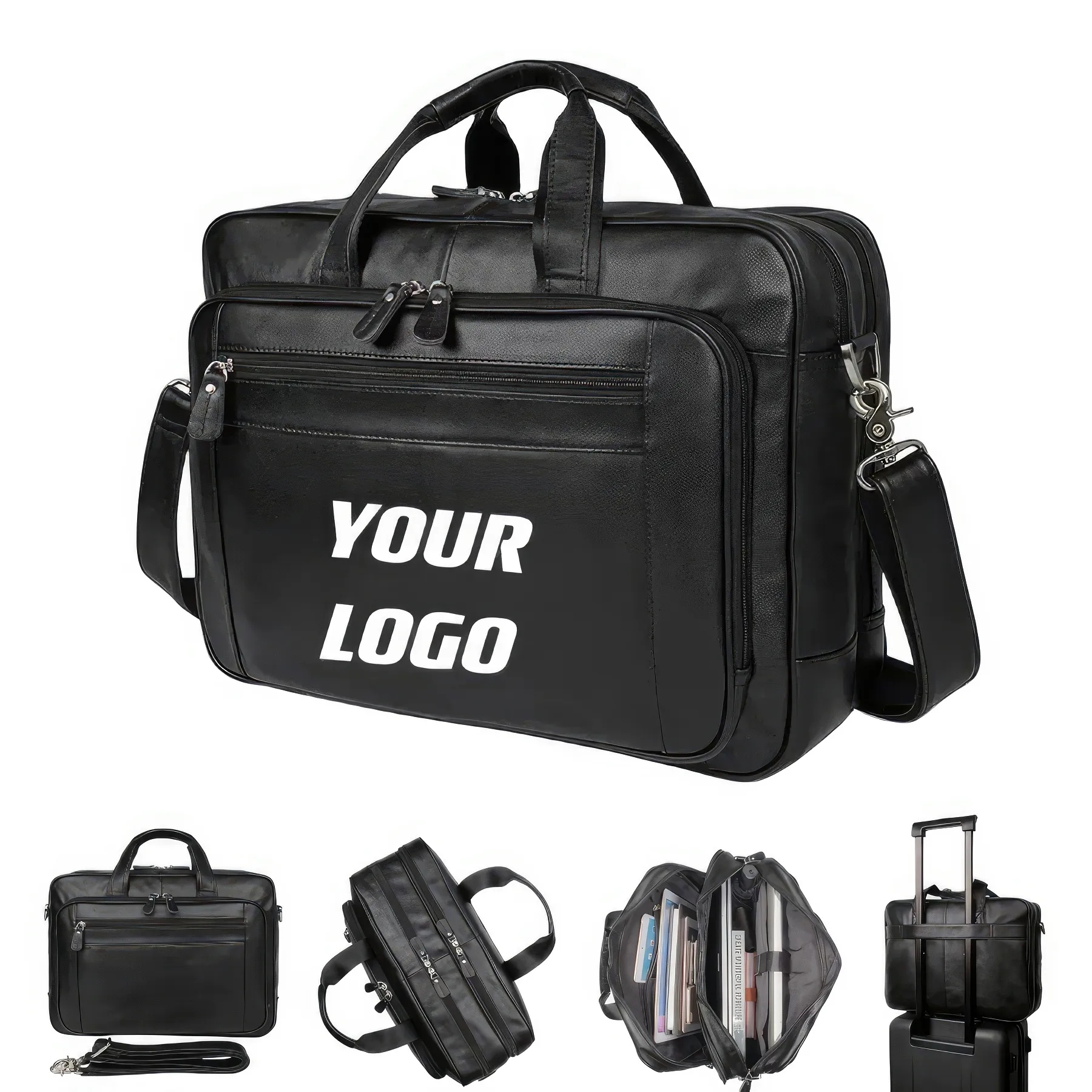 Custom Handmade Vintage Genuine Leather Briefcase 3