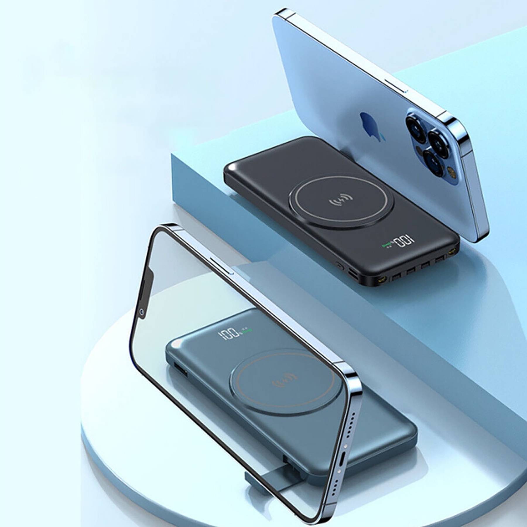 10000mAh Portable Magnetic Wireless Charger Power Bank 6
