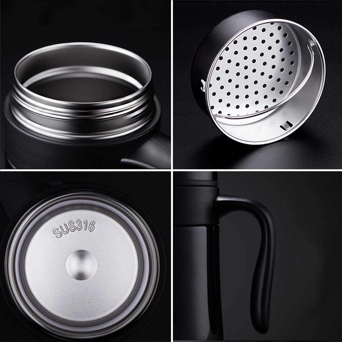 14.2oz Stainless Steel Office Mug 6