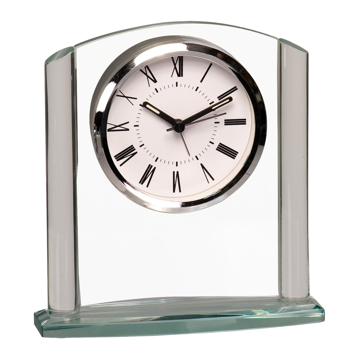 6 1/4" Arch Glass Clock 3