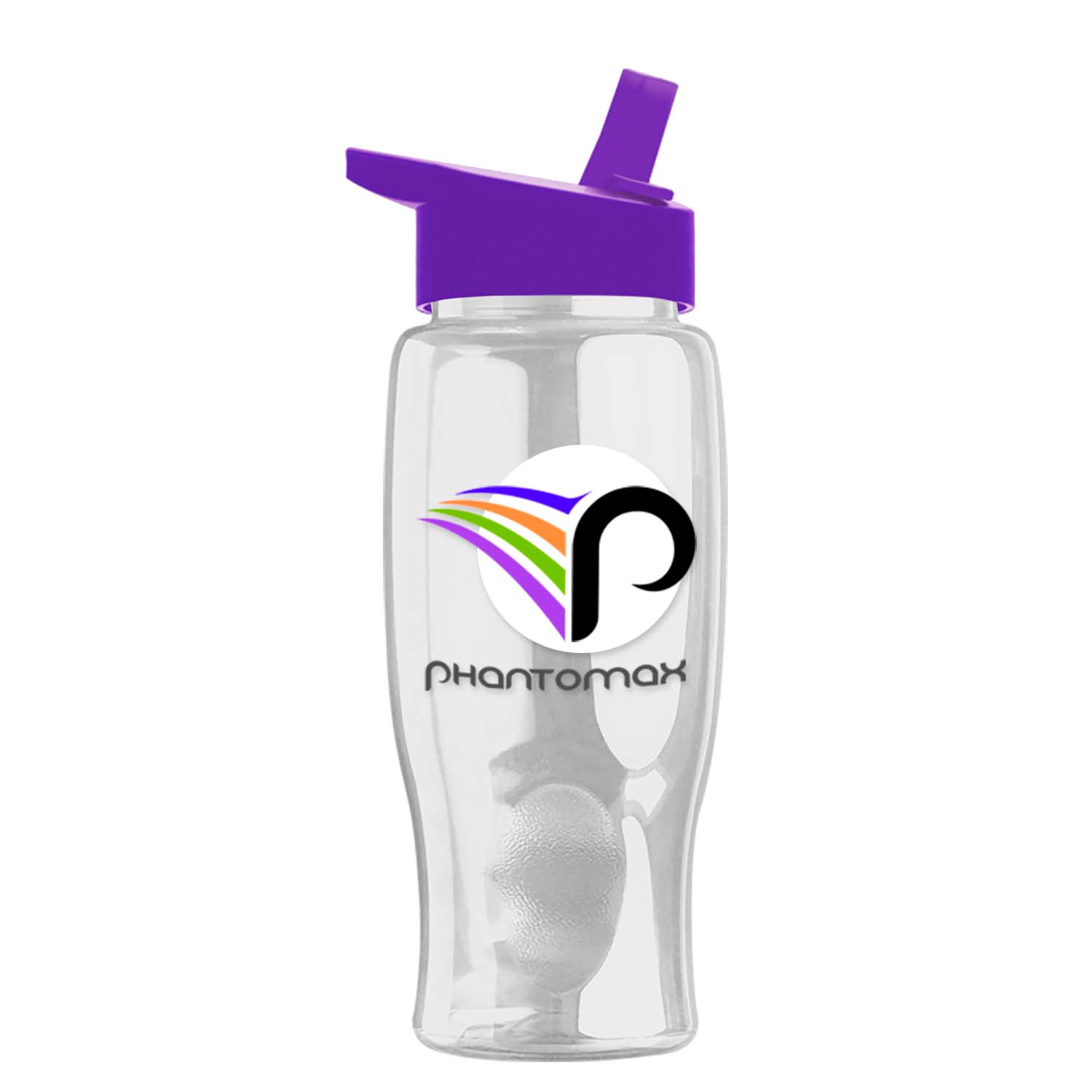 Poly-pure - 27 oz. Transparent Bottle with Flip Straw and Digital Imprint 13
