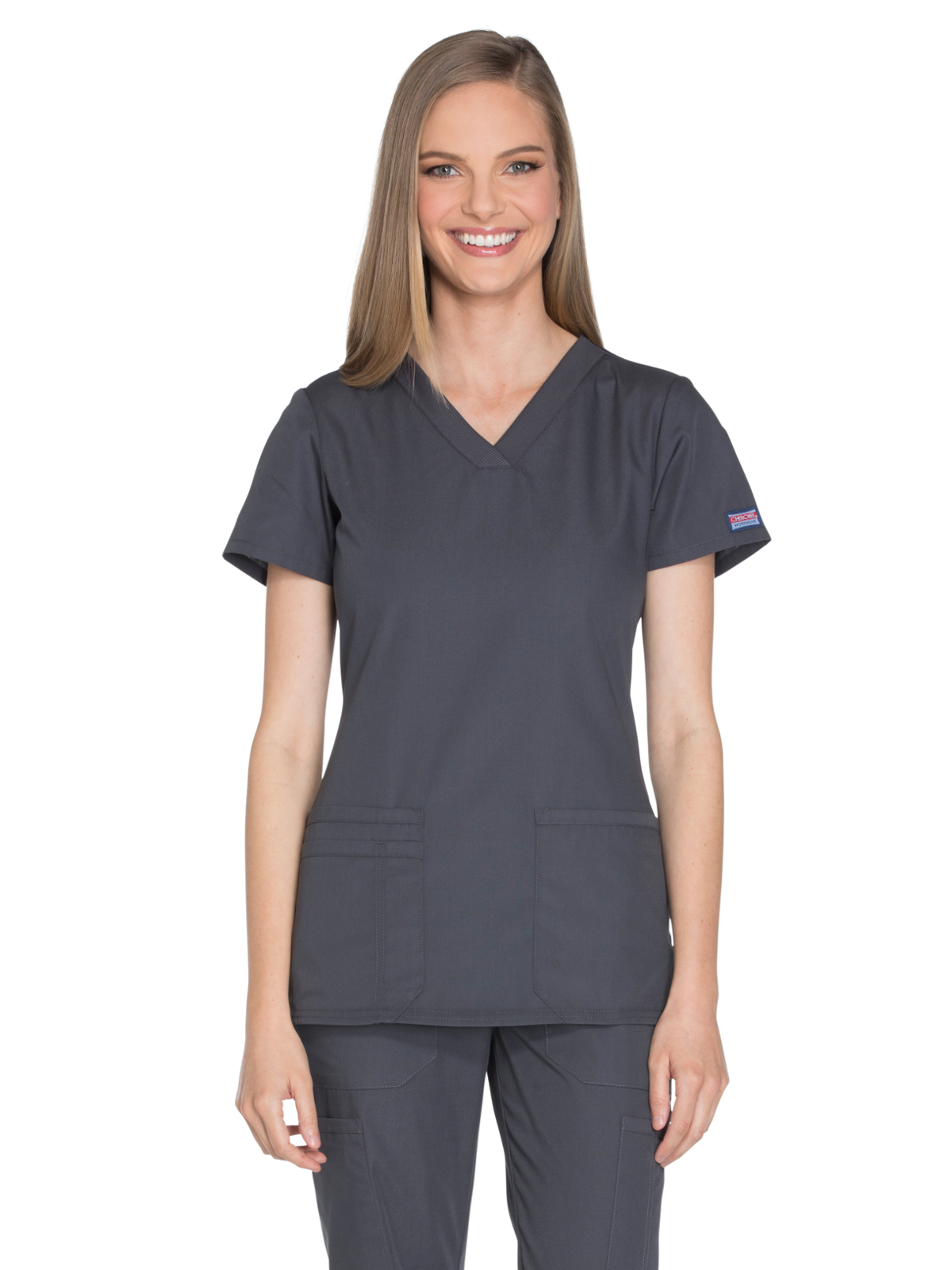 Cherokee - Workwear Originals - Women's 2-Pocket V-Neck Top 25