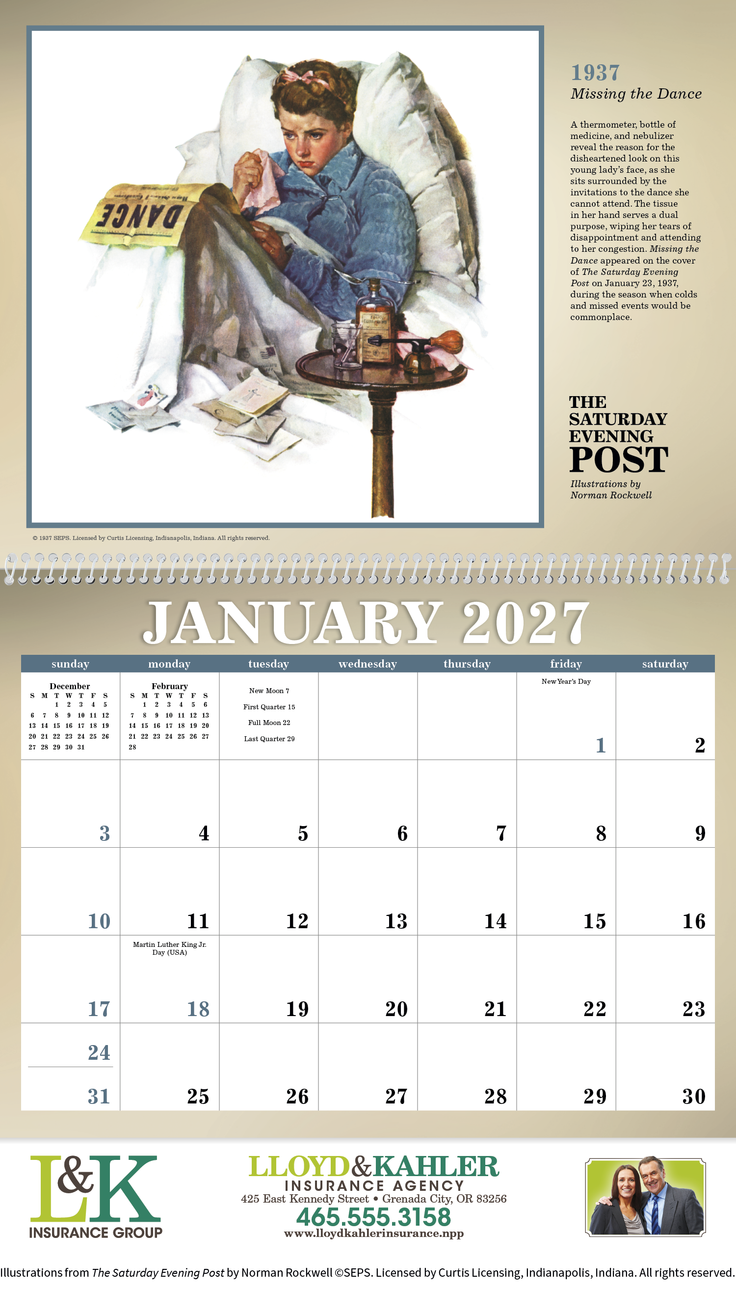 Triumph® Calendars The Saturday Evening Post Illustrations by Norman Rockwell Calendar 23