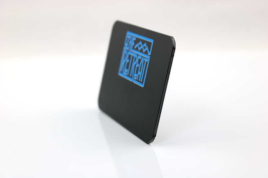 2" x 3" Black Plastic Reusable Badge 3