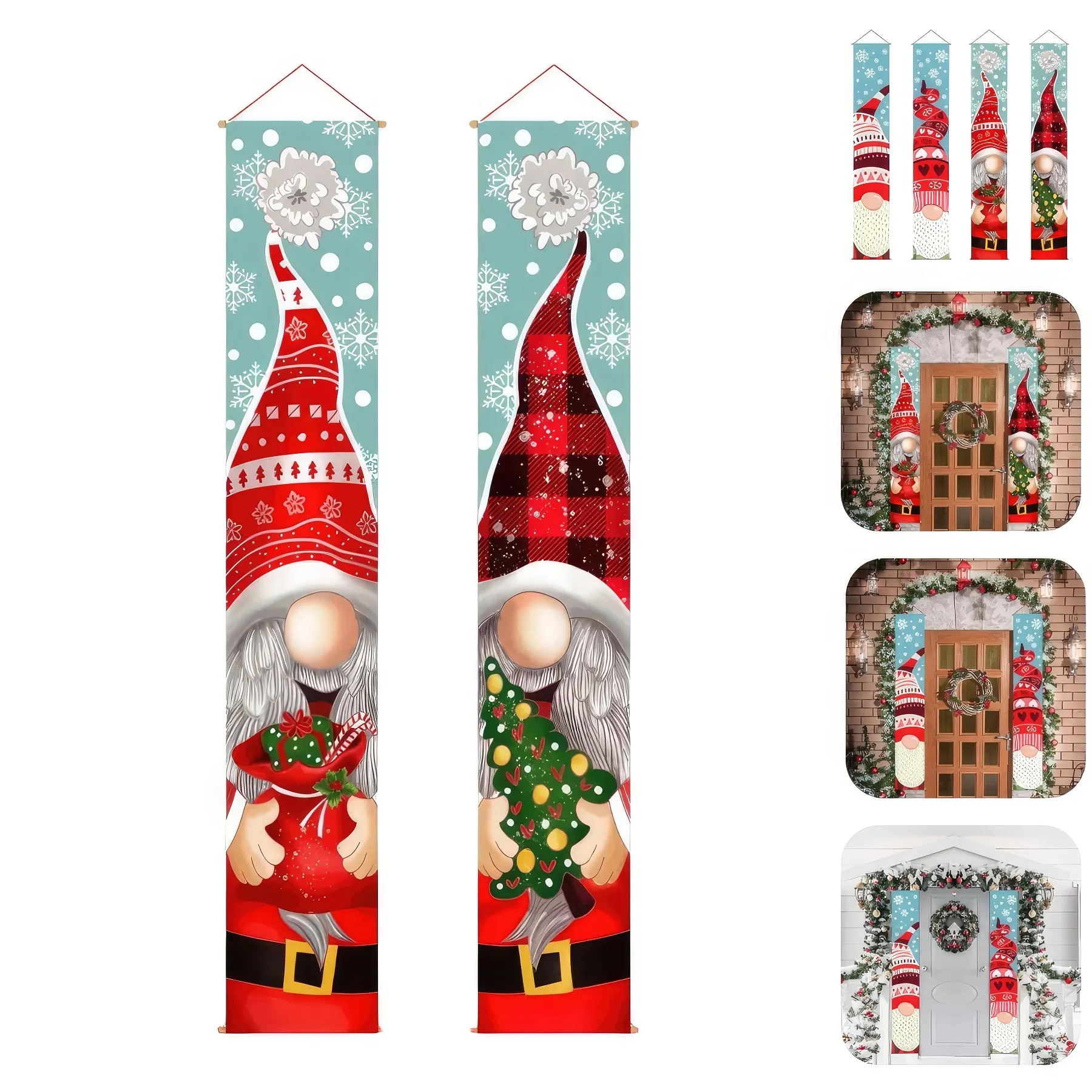 2 PCS Christmas Outdoor Decoration Banner 6