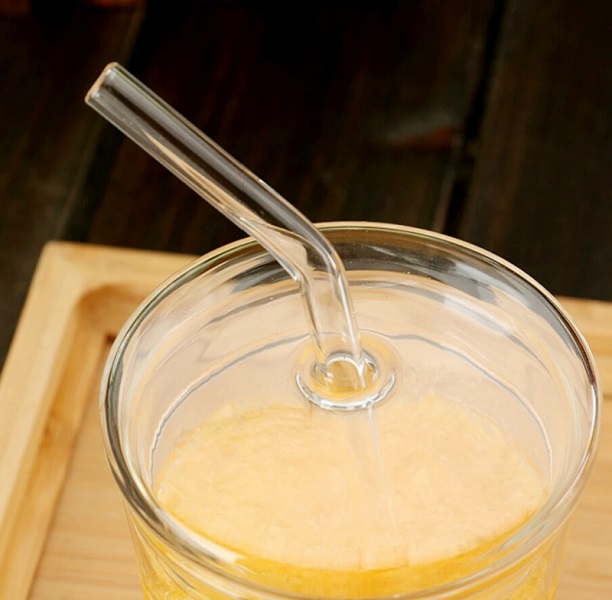 Glass Suction Cup w/ Glass Lid & Straw 12 oz 5