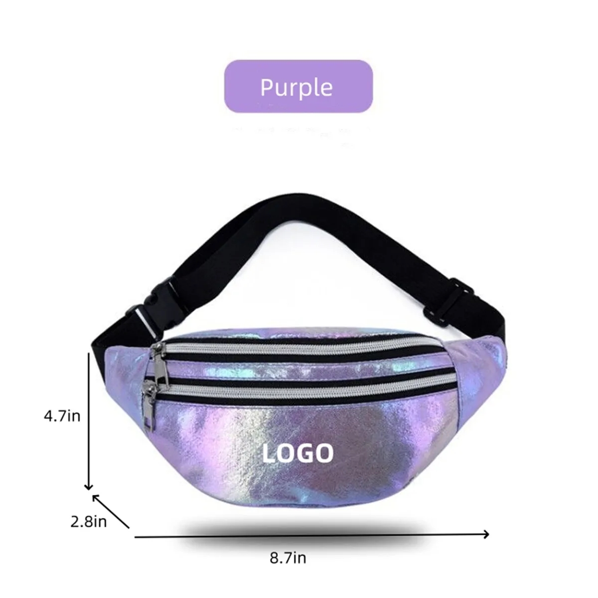 Fanny Pack for Women Glitter Waist Bag 3