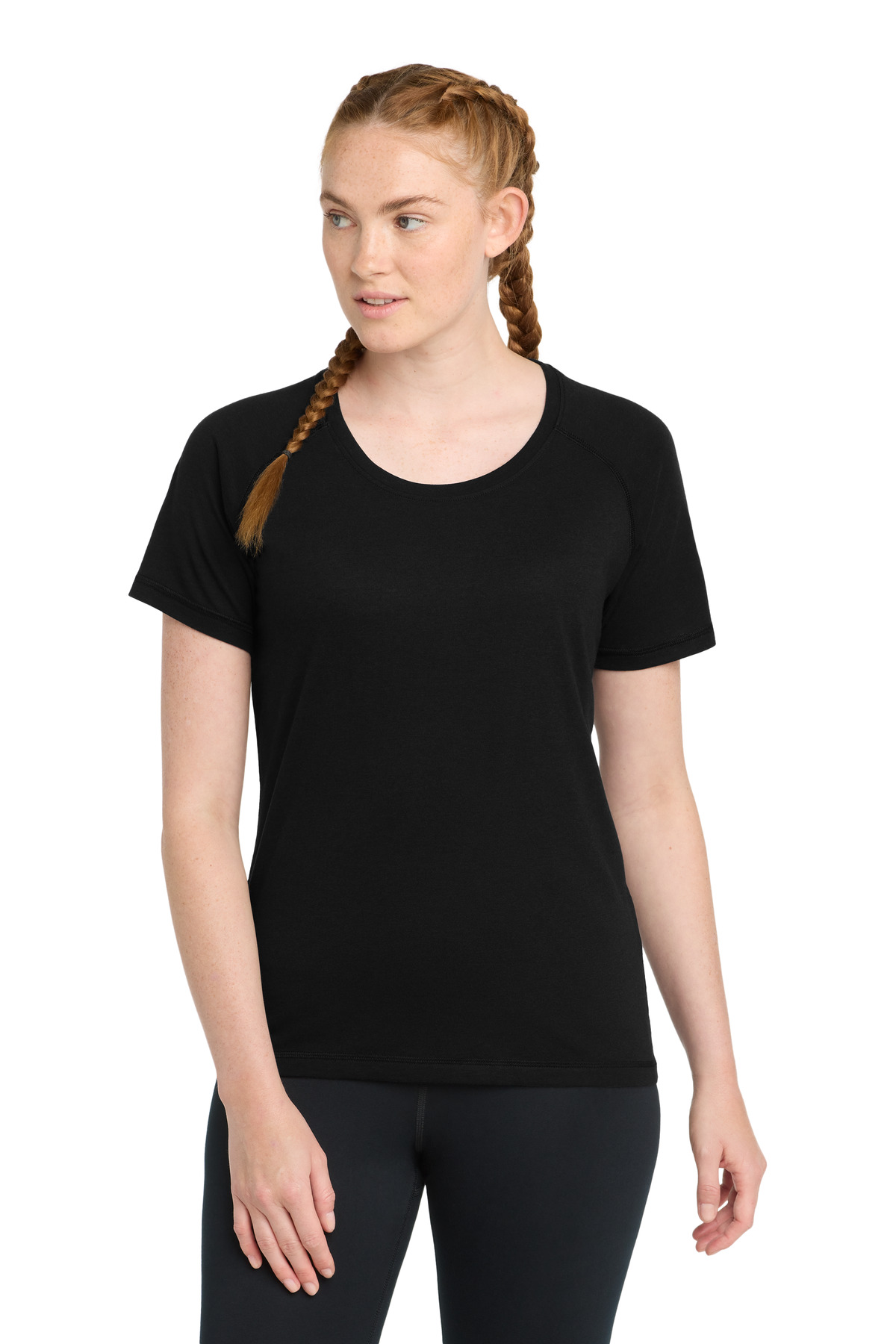 Sport-Tek Women's PosiCharge Tri-Blend Wicking Scoop Neck Raglan Tee. LST400 30