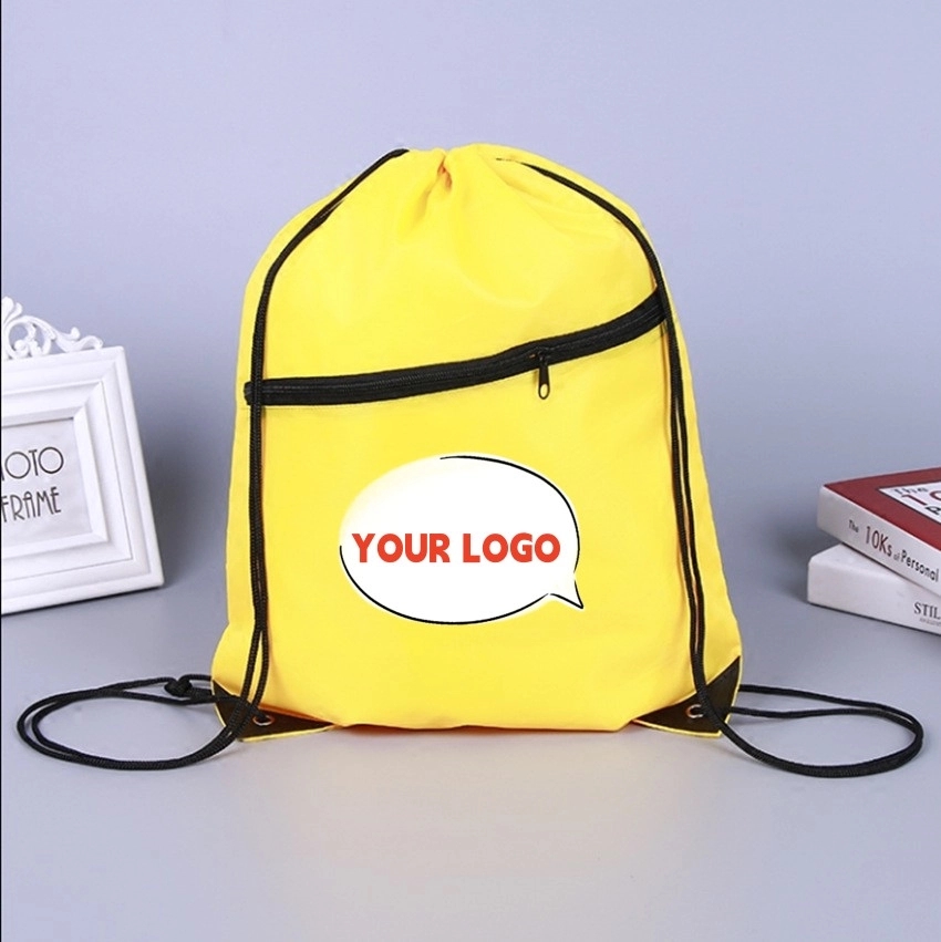Drawstring Backpack w/ Zipper 2