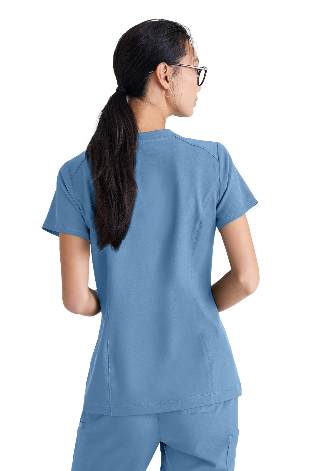 Grey's Anatomy Evolve Stretch - Women's One-Pocket Banded V-Neck Sway Scrub Top 25