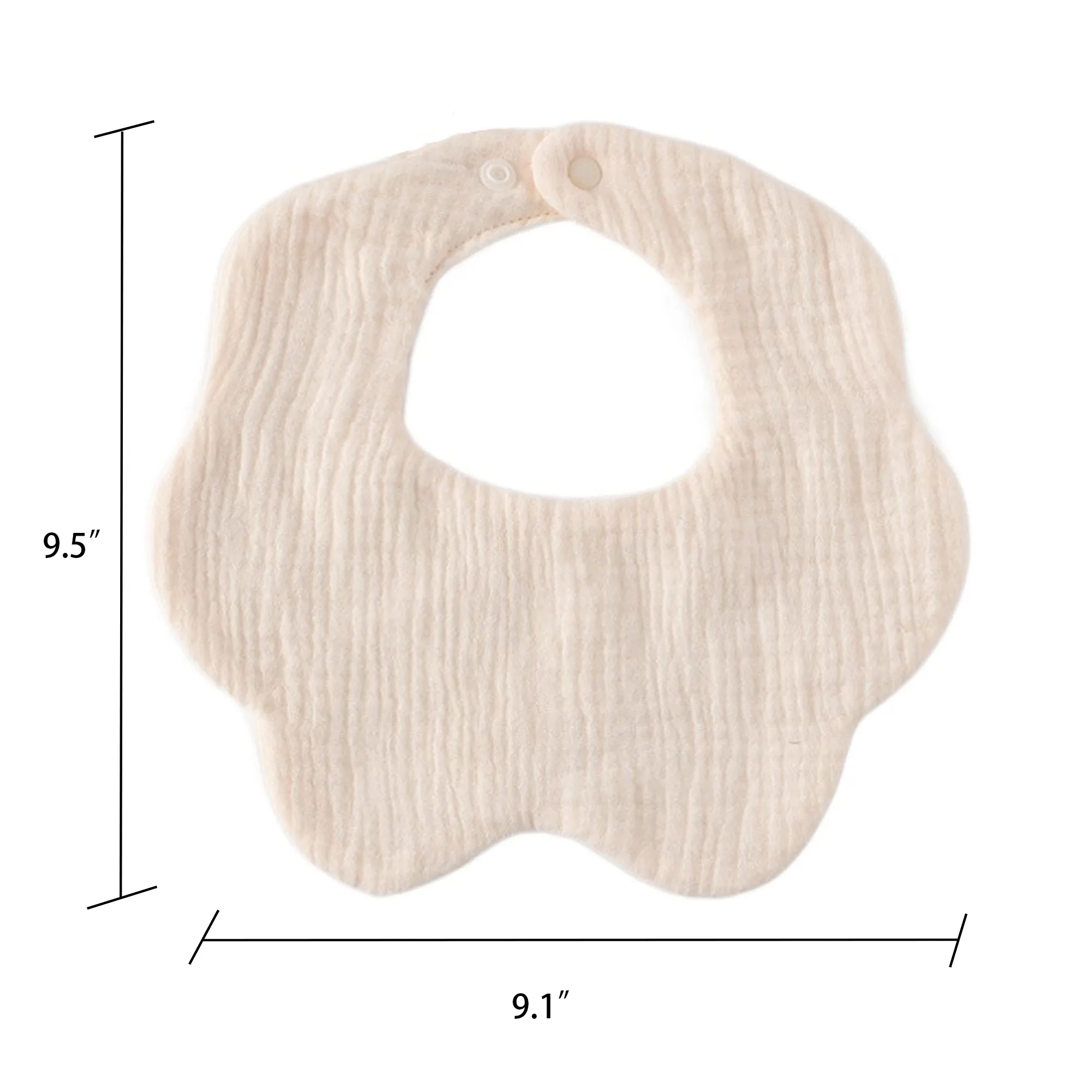 95% Cotton Petal Shape Baby Bib 3